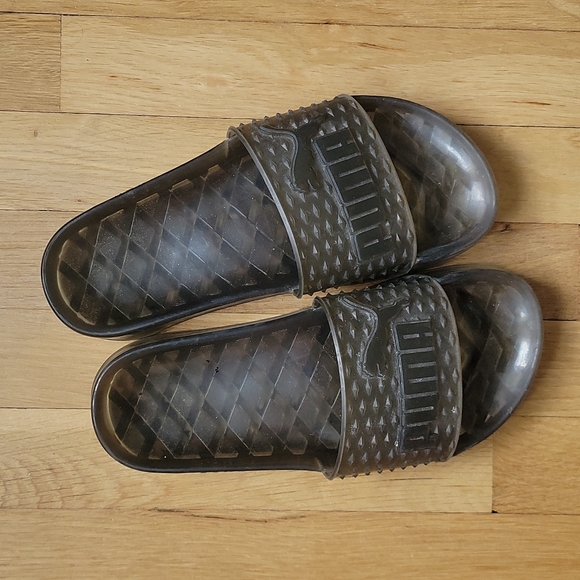 puma jelly slides clear